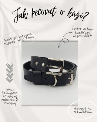 Kožený opasek je investice, která vám při správné péči vydrží roky. 🤎 Kůže je přírodní materiál, a proto potřebuje jemné...